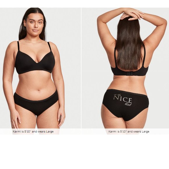 On the Nice List VS Stretch Cotton Hiphugger Holiday Panty Christmas - Picture 4 of 12